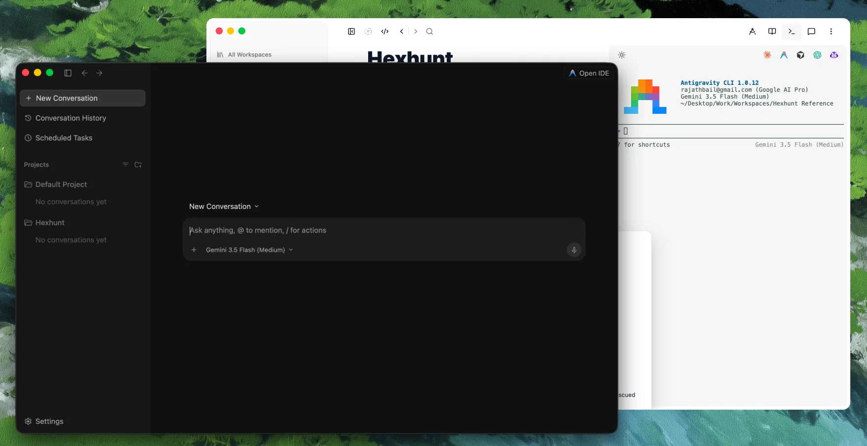 Gemini connected to a Hillnote workspace