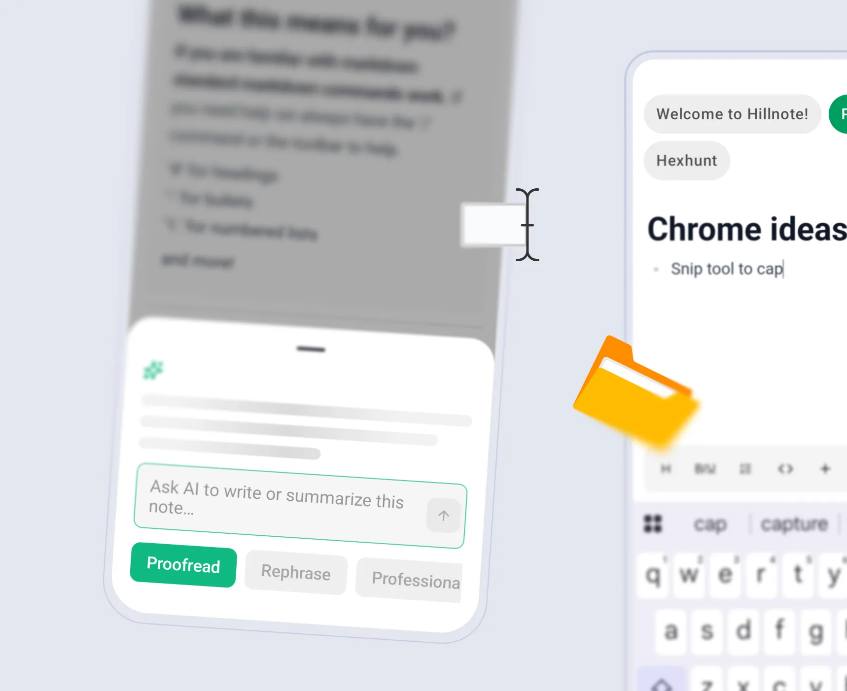 Gemini Nano rewriting a Hillnote note on Android