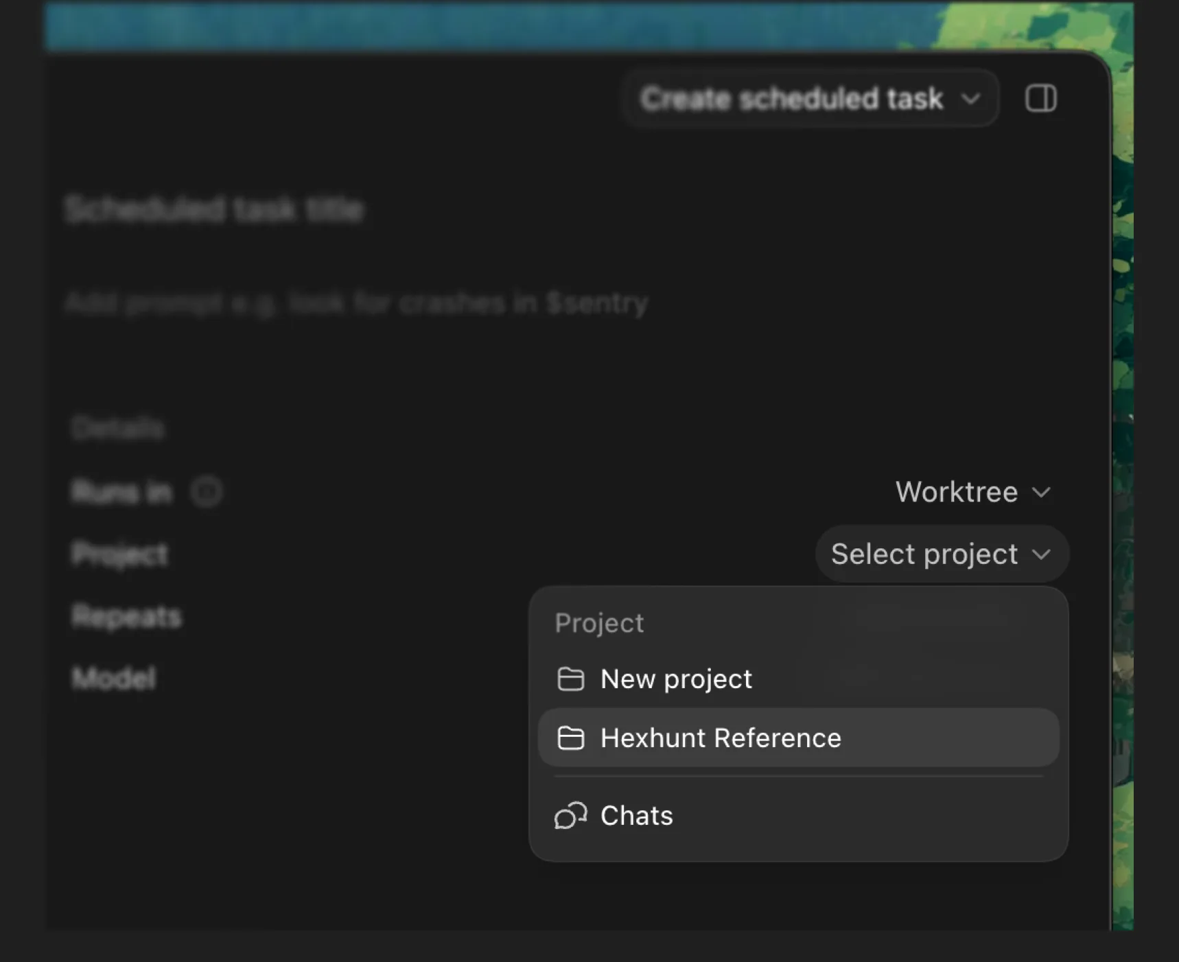 A Codex routine running on a Hillnote workspace