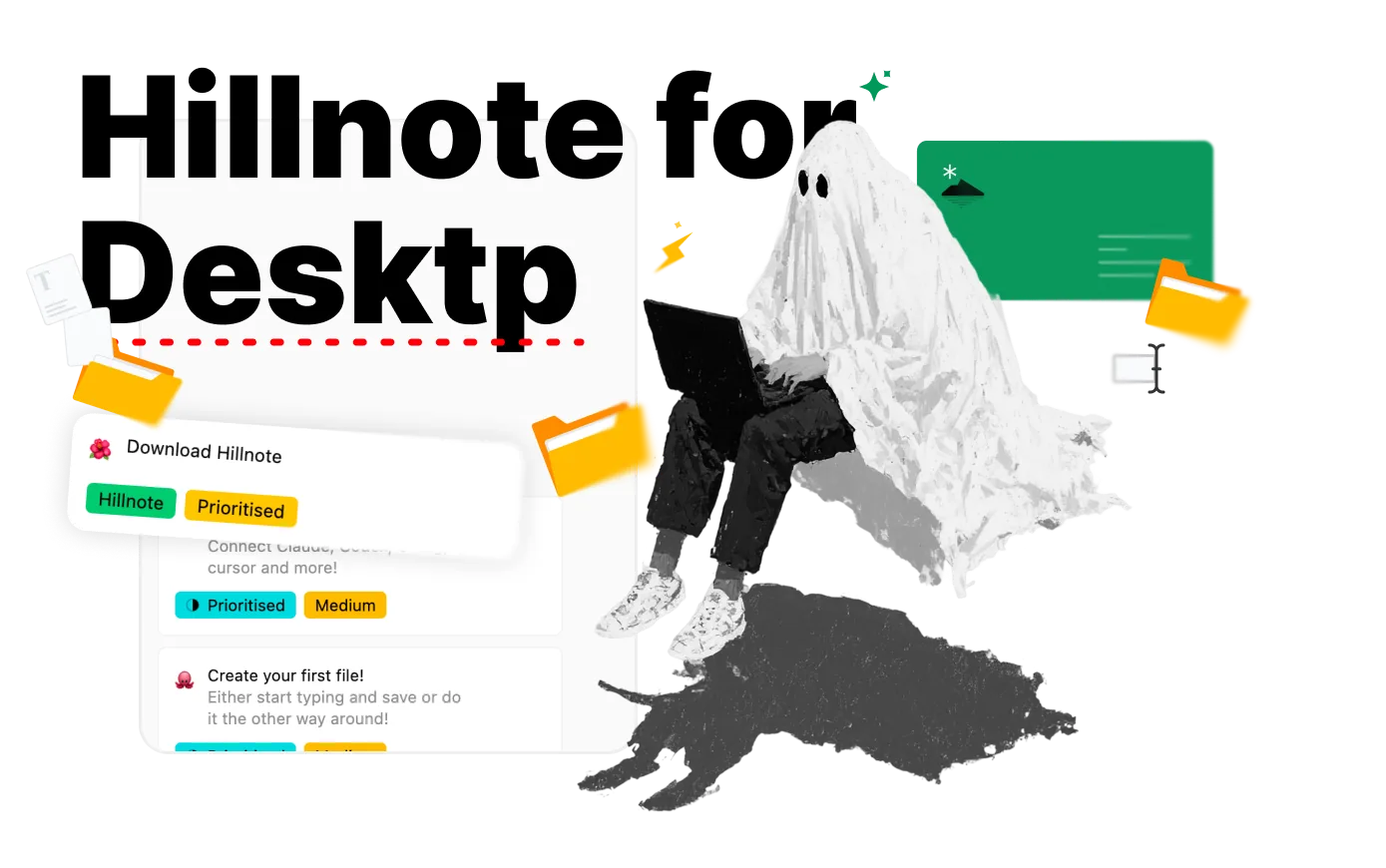 Hillnote running on the desktop