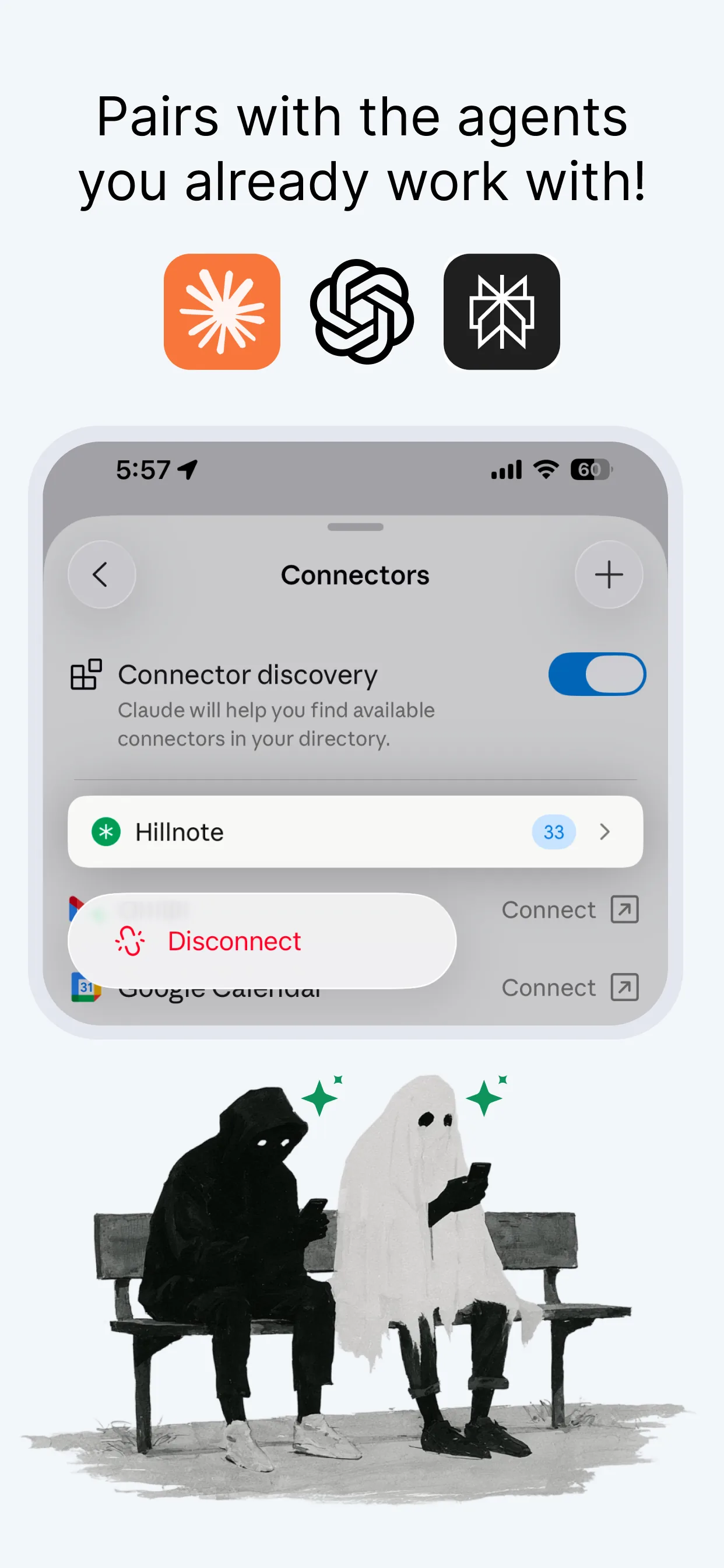 Pairing Hillnote with AI agents over MCP connectors